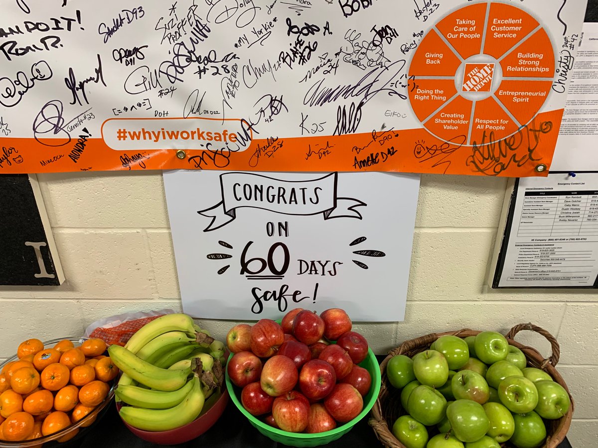 Celebrating Safety safely. Congrats <a href="/LemonGroveHD/">Lemon Grove Home Depot</a> on 60 days safe!