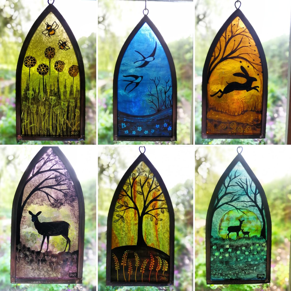 Some sweet little mini-archways have found their way onto our website tonight!

Hand painted, kiln fired little panels, perfect for posting to your loved one ❤️

#madeinllandysul #stainedglassWales #stainedglassceredigion #madeinwales #glassart #stainedglass #littlewindow  #tbch