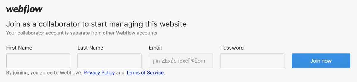 TheHigherFives's tweet photo. Hey #Webflow. There seems to be a bug when trying to add a new Editor to a project. It's been this way for days. Anyone else having this issue? SOS https://t.co/KlapwQMyc4