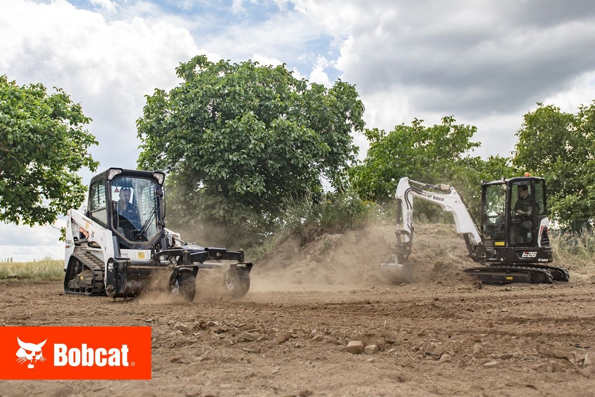 NorwestPlant's tweet photo. Work the easy way with this formidable duo! This Compact #Excavator and a Compact Track Loader offer best-in-class compactness, superb operator comfort and a 2-year standard warranty. Available with special financing!

#bobcat #skidsteerloader #trackedloader #machinery https://t.co/7SM25opMV2