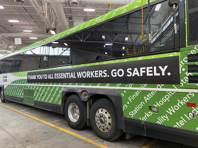 AMAprmaven's tweet photo. #GOSafely @GOtransit @GOTransitSSD #TTC Transit workers will thank our healthcare workers during parade tonight https://t.co/wsPzhfW9nA