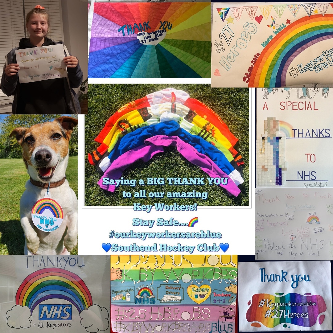 SouthendHockeyC's tweet photo. Thank you to all our members who are key workers! 

#keyworkersareblue
#ClapForOurCarers
#27heroes https://t.co/agotEtI6dA