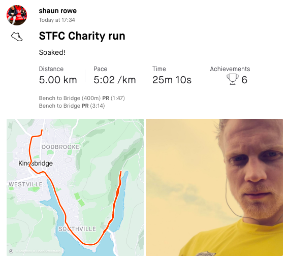 SalcombeTownFC's tweet photo. STFC 1407km (Land's End to John O'Groats) run update from DAY TEN:

Another 47.5km completed bringing total to 761.5km.

Map shows where we are up to on the route and pictures of some runs also included.

Donate here....

https://t.co/mpLpEuEI2g https://t.co/u8YnXKMELy
