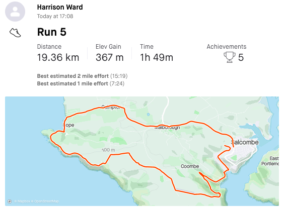 SalcombeTownFC's tweet photo. STFC 1407km (Land's End to John O'Groats) run update from DAY TEN:

Another 47.5km completed bringing total to 761.5km.

Map shows where we are up to on the route and pictures of some runs also included.

Donate here....

https://t.co/mpLpEuEI2g https://t.co/u8YnXKMELy