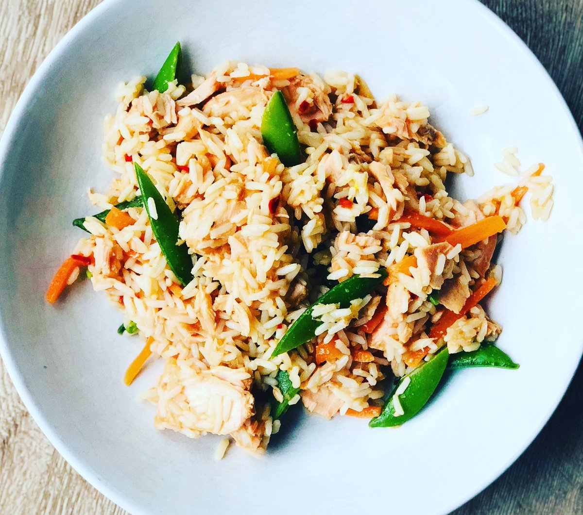 ballantinegill's tweet photo. An Alec & Nina favourite tonight - Warm Asian Salmon & Rice Salad.
#lockdownday37 #chadwicksathome https://t.co/7Jvx3O9yYf