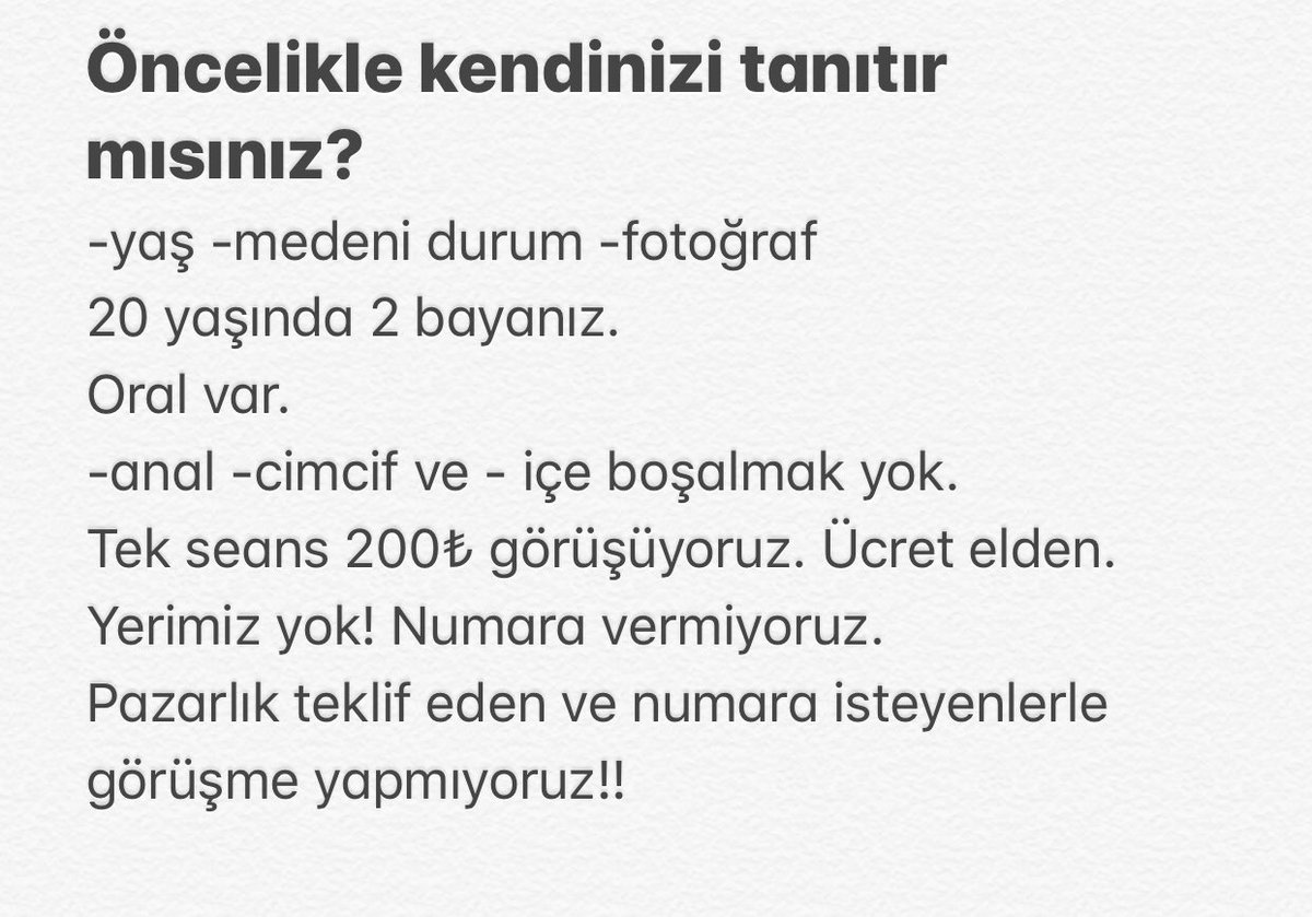 Bilgilerim bunlar ciddi görüşmek isteyenler yazsın. 👅