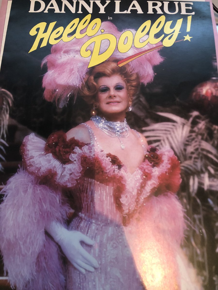 danwilliambell's tweet photo. The fabulous Danny La Rue as Dolly Levi in Hello Dolly - Prince of Wales Theatre 1984! Wish I could have seen this ! #hellodanny https://t.co/76k7cVbpI2