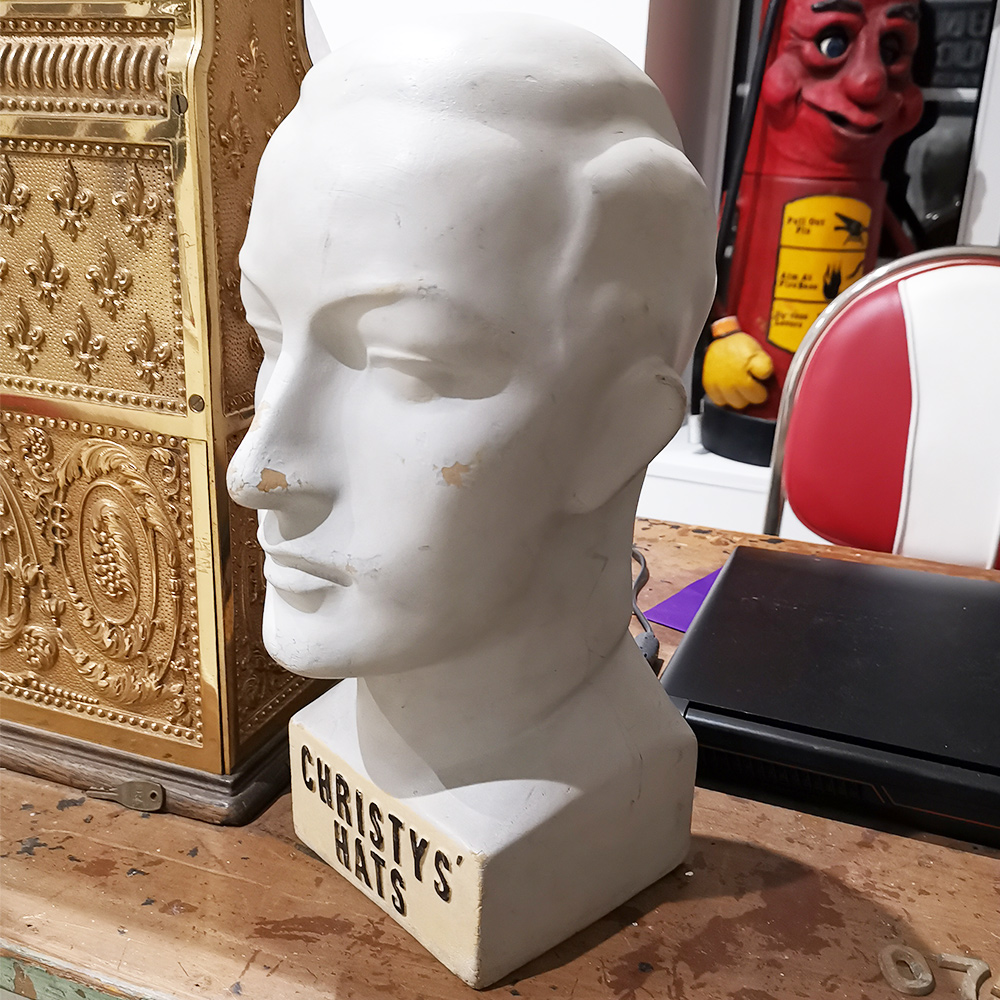 HomeAlchemy's tweet photo. Antique Christys' Hats advertising bust dates from circa 1925 https://t.co/zF5cTL6klZ #christyshats #antique #decorative #advertising #antiqueadvertising #advertisingbust #head #christyslondon #decorativedisplay #fashion #style #artdeco #decorativesalvage #interiordesign #male https://t.co/KYFWlPzQNW