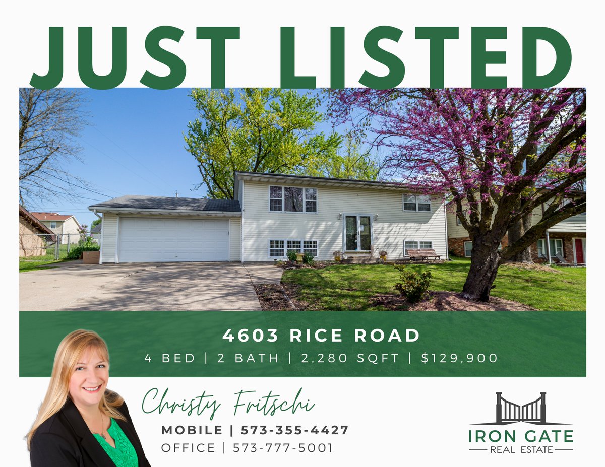 "Smart" home updated with cell phone accessible system for locks, security cameras, thermostat, doors, garage.  Call 573-355-4427 for more information or a tour.