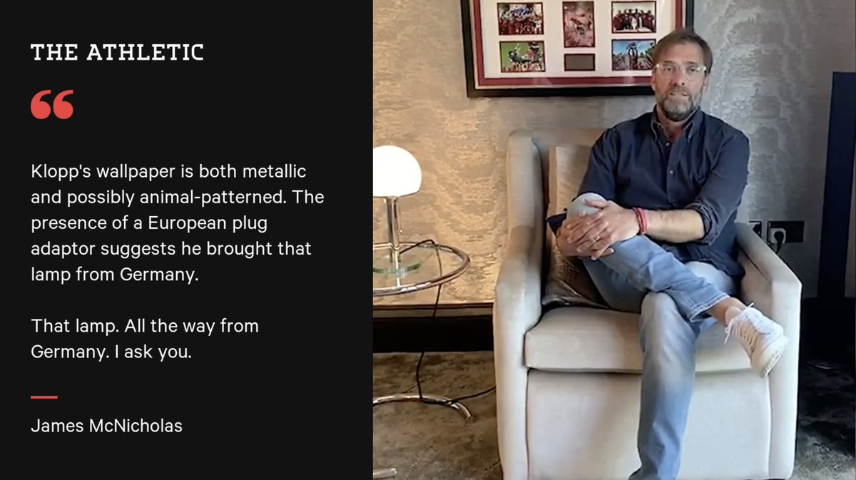 gunnerblog's tweet photo. 🏠 How does the power of Klopp's oratory overcome his disastrous decor?
🌑 Does Ox have a Death Star on his kitchen table?
📞 Why does Leon Britton have a landline?
All this & more in the #ZoomFiles, for @TheAthleticUK.
Read it here 👉https://t.co/sgf8Pe0gbB https://t.co/Fy7XJ6J8Xy