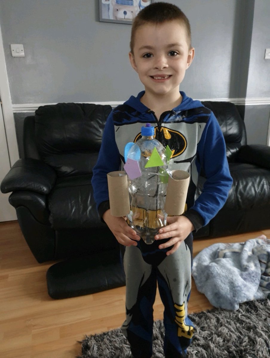 Smith_SMCA's tweet photo. Fantastic work learning about Neil Armstrong and making rockets. Well done Amelia, Mason and Amelia-Grace! #HomeLearningUK #oneproudteacher #superstars https://t.co/czHT8K2pEv
