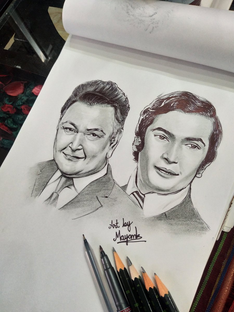 Mayank00793's tweet photo. We have lost another legend today. He is such a wonderful actor and a lovely soul. It's a big loss to the entire film industry. Accept my condolences. R.I.P @chintskap  ji.... we'll miss you(Tribute)

#tributesketch #Riprishiji #rishikapoor #sketchersdiary #riprishikapoor https://t.co/2cPpxioEhl