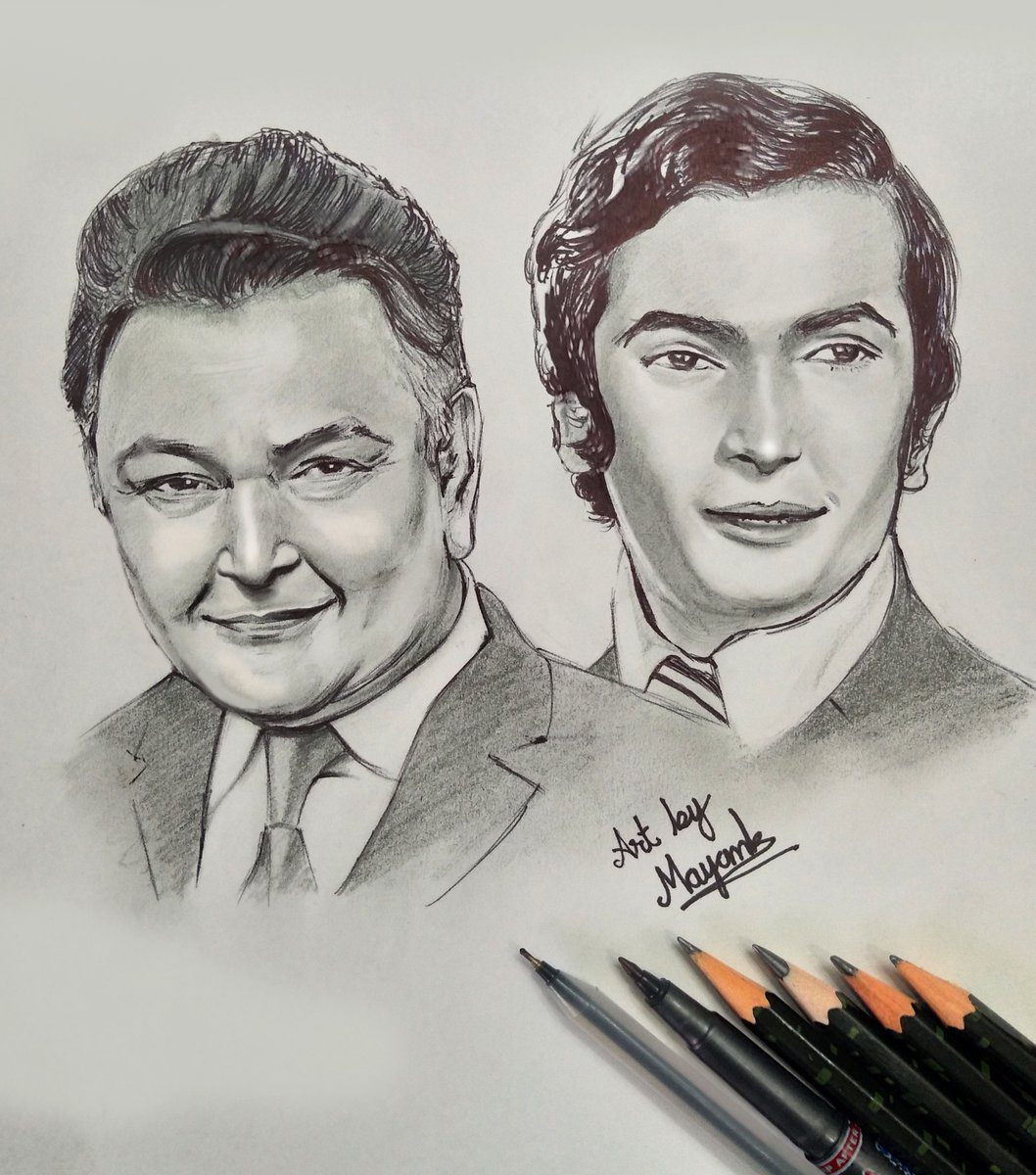 Mayank00793's tweet photo. We have lost another legend today. He is such a wonderful actor and a lovely soul. It's a big loss to the entire film industry. Accept my condolences. R.I.P @chintskap  ji.... we'll miss you(Tribute)

#tributesketch #Riprishiji #rishikapoor #sketchersdiary #riprishikapoor https://t.co/2cPpxioEhl