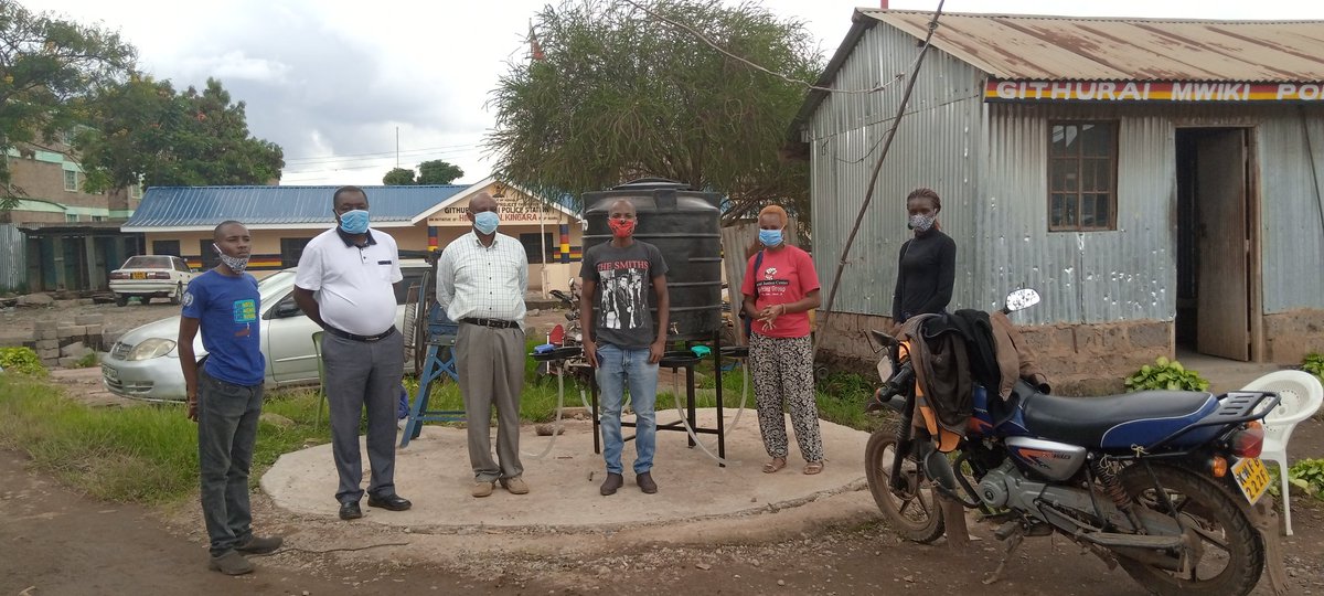Today Githurai Social Justice Center in partnership with <a href="/IJMKenya/">International Justice Mission Kenya</a> presented a hand washing tank to Githurai Mwiki Police Station in a bid to concert efforts against COVID 19. We are about talking to each other and not at each other <a href="/UhaiWetu/">Social Justice Centres Working Group</a>