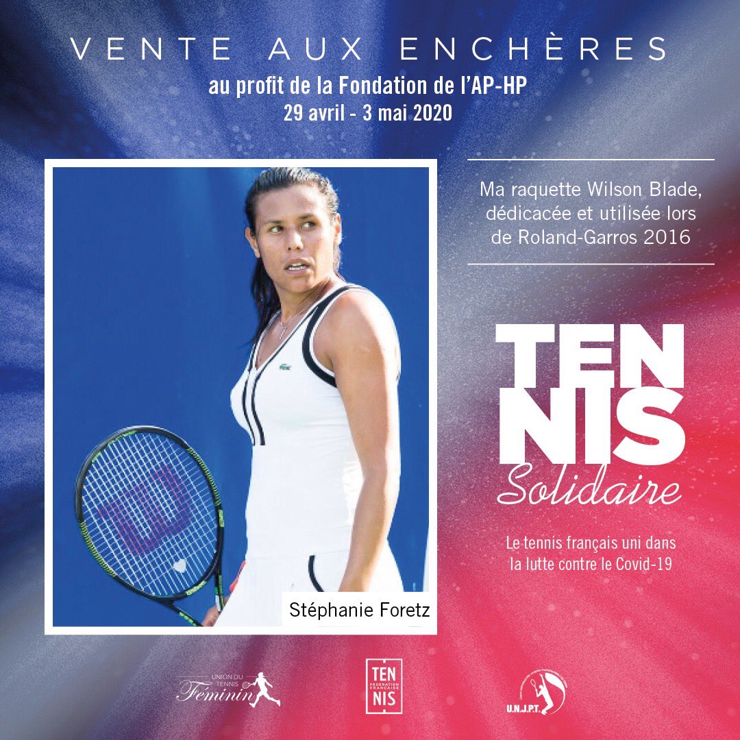 J’offre ma raquette que j’ai utilisé pour mon dernier Roland Garros 2016 ⁦<a href="/FFTennis/">FFT</a>⁩ ⁦<a href="/unjpt/">Unjpt</a>⁩ ⁦<a href="/ProElleTennis/">Pro Elle Tennis</a>⁩ #tennissolidaire #hopitauxdeparis drouotonline.com/tennissolidaire