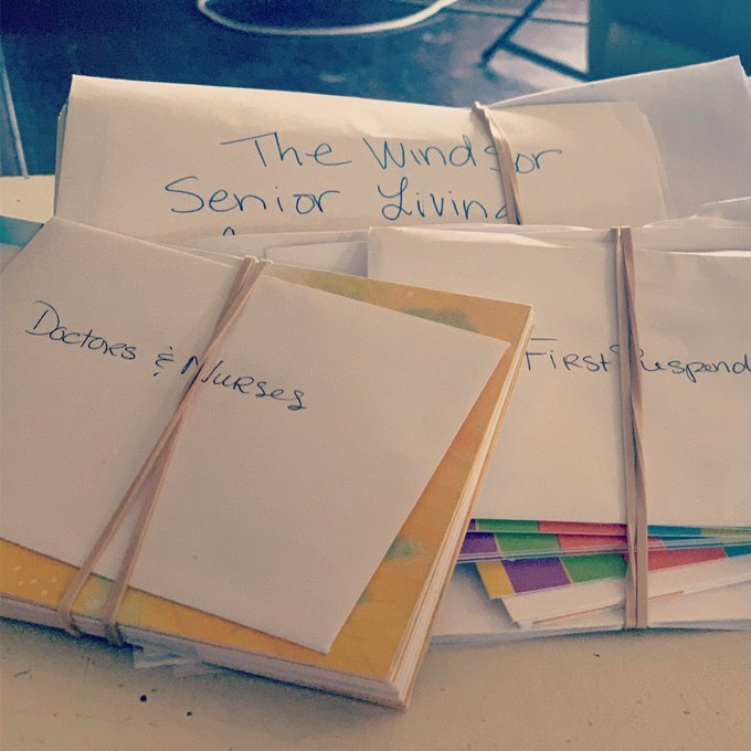 However you say it, remind others that we’re #ConnectedTogether. S/o to Jennifer &amp; many of our employees in the Gulf States region who wrote letters to local nurses, doctors, firefighters &amp; residents of a nursing home. 💙