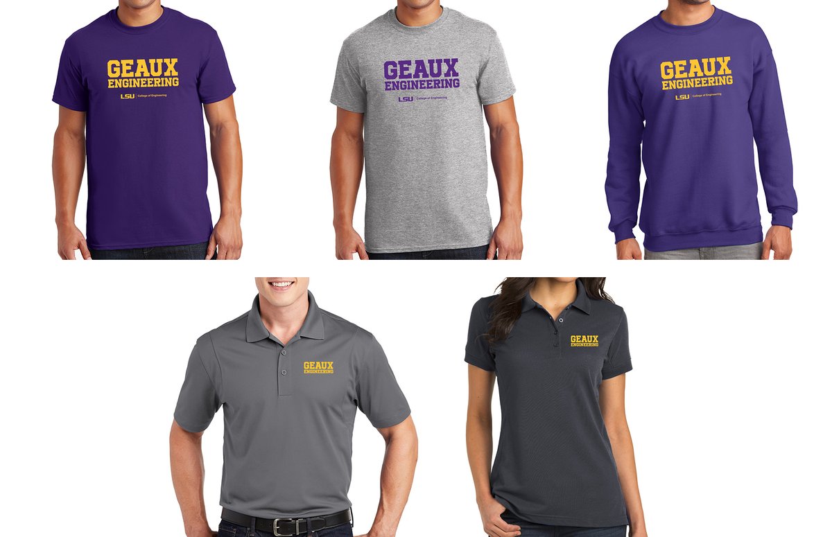 LSUEngineering's tweet photo. It's the last day to order your Geaux Engineering shirts. New this year, the Geaux Engineering polo! All orders ship directly to you. Expect delivery around the end of May.
https://t.co/eTFg1TOrC3 https://t.co/eU6yPMUYuj