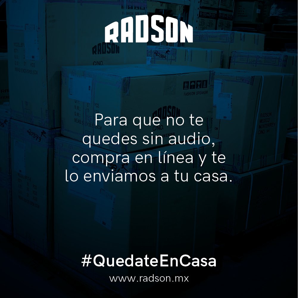 RadsonAudio's tweet image. No tomes riesgos, compra en línea y no te quedes en silencio esta cuarentena Sonorizate con Radson.
radson.mx
#QuedateEnCasa #CompraOnline #Radson #Audio #QueSeEscuche