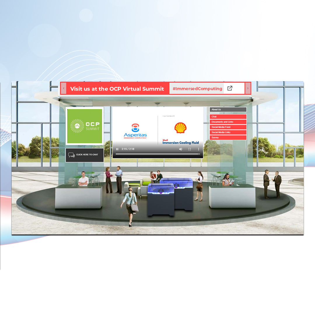Asperitas_IC's tweet photo. Visit our booth at @OpenComputePrj Virtual Summit, May 12-15, 2020. Together with our Fluid R&amp;D partner Shell, we are really looking forward to this virtual event. Register for free https://t.co/9fg4j1NJzj #immersioncooling #immersedcomputing #OCPVirtualSummit #coolingfluid #OCP https://t.co/VtlYuhfnJq