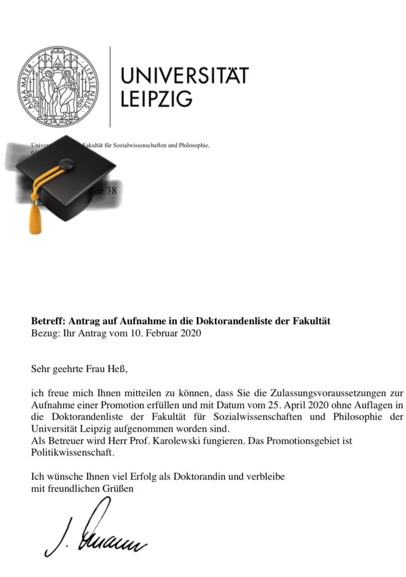 Some personal news: beyond happy to  be accepted as #phd student @UniLeipzig w/ the project proposal of investigating #backsliding processes of #democracies by accounting for influences of the int. system and thus combining #ComparativePolitics w/ phenomenon of int/ext nexus🎓📚