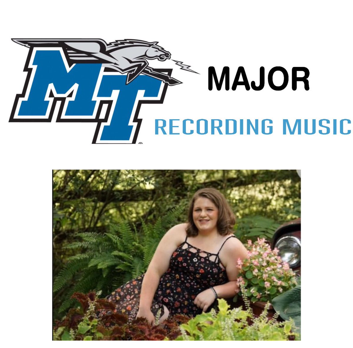 This is Autumn Spradlin , she will be attending Middle Tennessee State University in the fall and will major in Recording Music ! Her experience : “My high school experience went by very fast. Just yesterday I remember graduating kindergarten.“ #OnceAPatriotAlwaysAPatriot