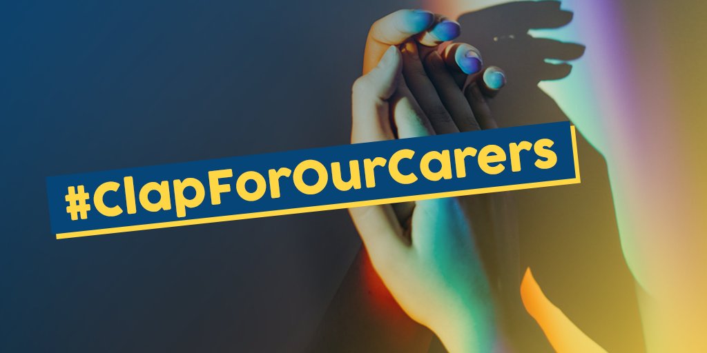 Tonight at 8pm we'll be showing our support for the amazing key workers who are keeping us safe. Join us and #ClapForOurCarers! 👏 💙