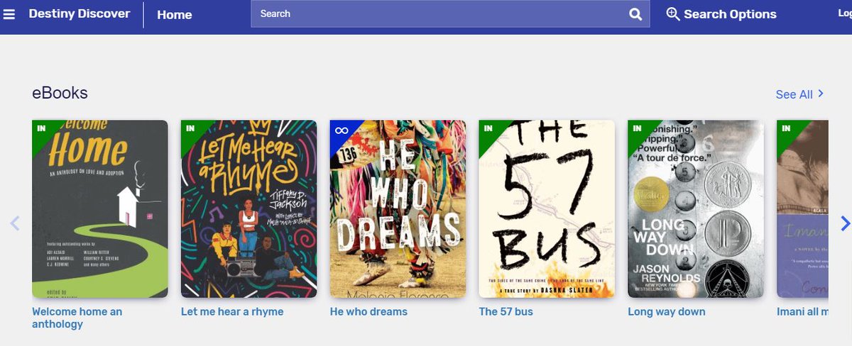 WolfpackLib's tweet photo. Did you know that WHS has some amazing eBooks and audio books you can checkout from Destiny? https://t.co/Xo6Rj2wIpc