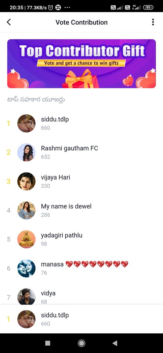 Siddutdlp's tweet photo. @rashmigautam27 April month last day today. In this month I am 1 rank in Rashmi supporting in helo app. Every day I am vote for us. https://t.co/ybeKETQFSN