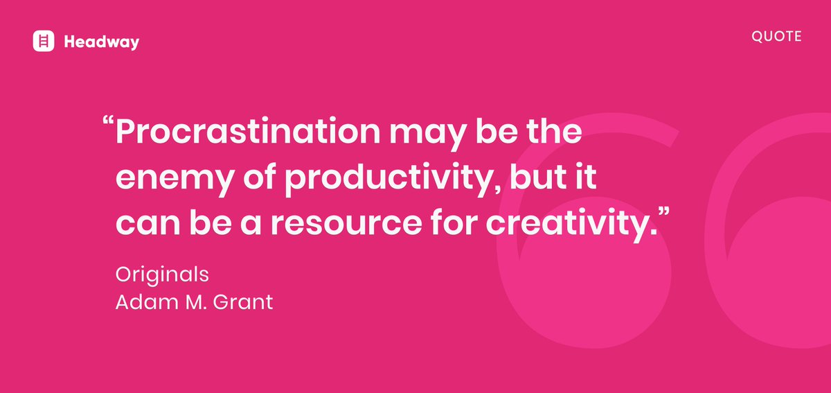 get_headway's tweet photo. πβ
#book #summary #selfgrwoth #insight #quote #selfdevelopment #growth #GetHeadway #inspiration #procrastination #productivity #originals #adamgrant https://t.co/fhBegBDkaY
