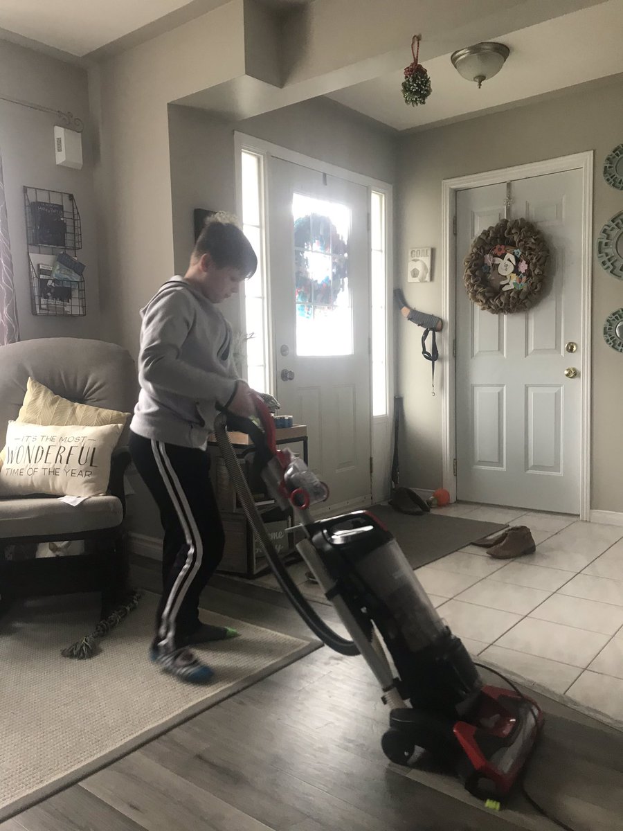Kat_runz's tweet photo. Today for @MonsignorONeil is #thoughtfulthursday   The other day Scott helped me at home by vacuuming.  I’m a lucky mom, he (usually) does everything I ask him to do. 💜
#bestsonever #stayhome #helper https://t.co/RRzCKoLAuM