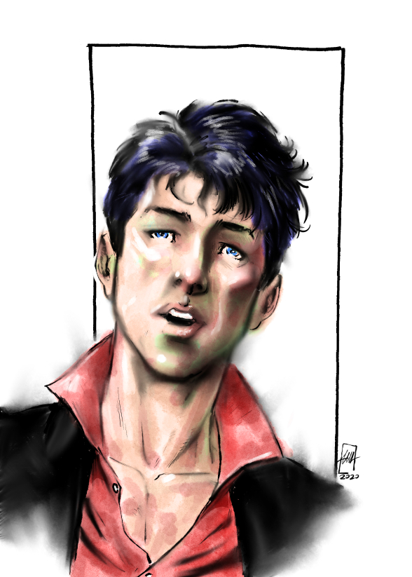 Riscaldamento Veloce con Un giovane Dylan Dog (China e acquerello digitale).

Fast warmup with a young Dylan Dog (Ink and digital watercolor).
#dyd #younger #dylandog #indagatoredellincubo #sergiobonelli #sbe #fumettiitaliani #comicbooks #warmup #sketchbook #sketch