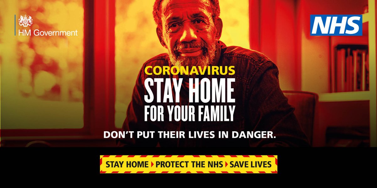 DHSCgovuk's tweet photo. ⚠️ Coronavirus: anyone can get it, anyone can spread it. ⚠️

🏡 Stay home.
🏥 Protect the NHS.
💙 Save lives.

#StayHomeSaveLives | #coronavirus https://t.co/bfubCALs0f