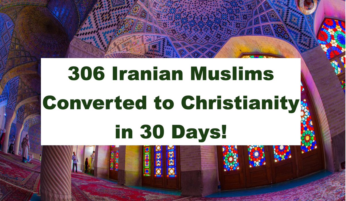 In the last 30 days, 306 Iranian Muslims converted to Christianity by calling Mohabat TV, a Christian TV aired into Iran <a href="/mohabattv/">mohabattv</a> <a href="/mohabatnews2/">محبت نیوز</a> #Iran #iranianchristians
#Christians
