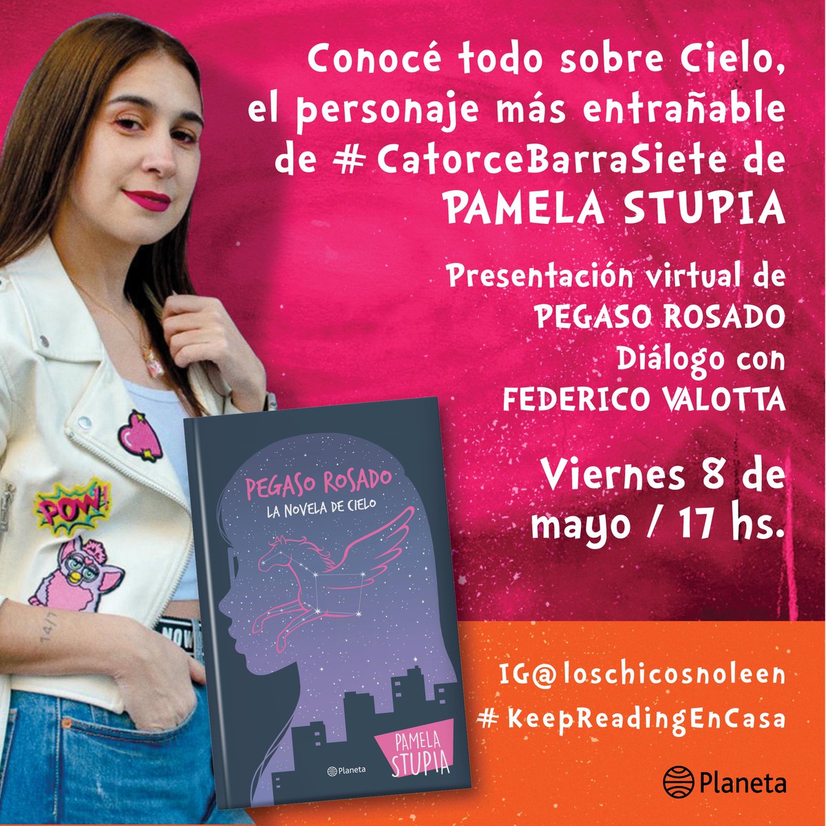 El 8 de mayo a las 17 hrs. vamos a estar charlando en vivo con @AtrapadoELL en la cuenta de Instagram de @LosChicosNoLeen 📚✨será mi primera presentación de libro virtual, los espero ahí 🤟🏼 #KeepReadingEnCasa