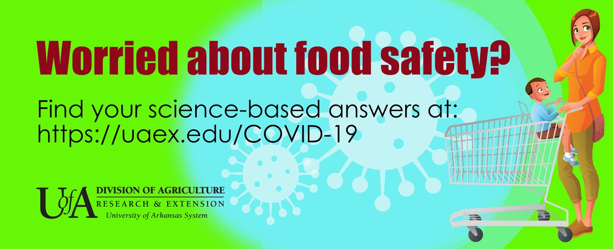 RAginark's tweet photo. Is your food safe? Can you get #COVID-19 from takeaway meals? Find out the science-based answers at https://t.co/tmDjahlcR2. #StillOnTheJob @uaex_edu @AgInark https://t.co/Z7qmmrAX8S