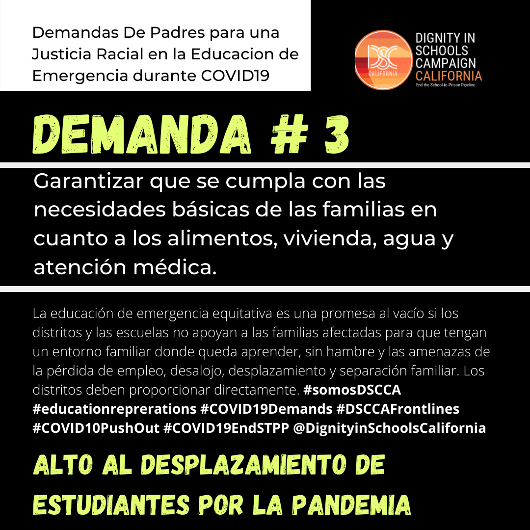 DSC_California's tweet photo. Alto al Desplazamiento de estudiantes por la Pandemia
#somosDSCCA  #educationreparations #COVID19Demands #DSCCAFrontlines #DSCCASolidarity  #COVID19Pushout #COVID19EndSTPP @DignityinSchoolsCalifornia https://t.co/lyrB3yRr83