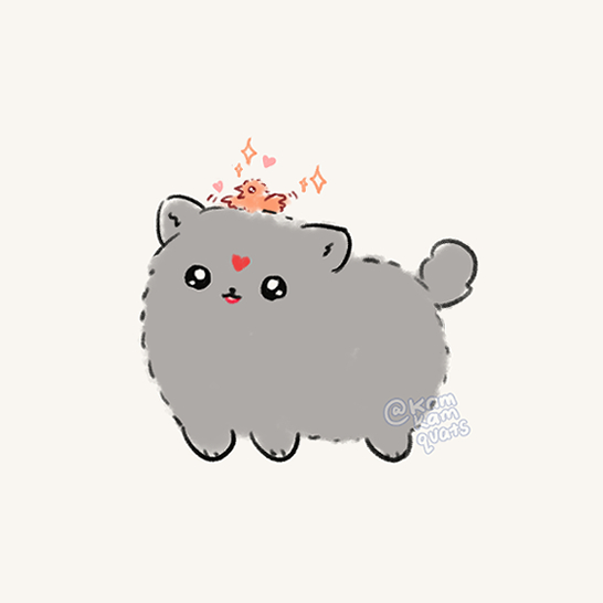 baby birb gets a ride!  #dailybingpup