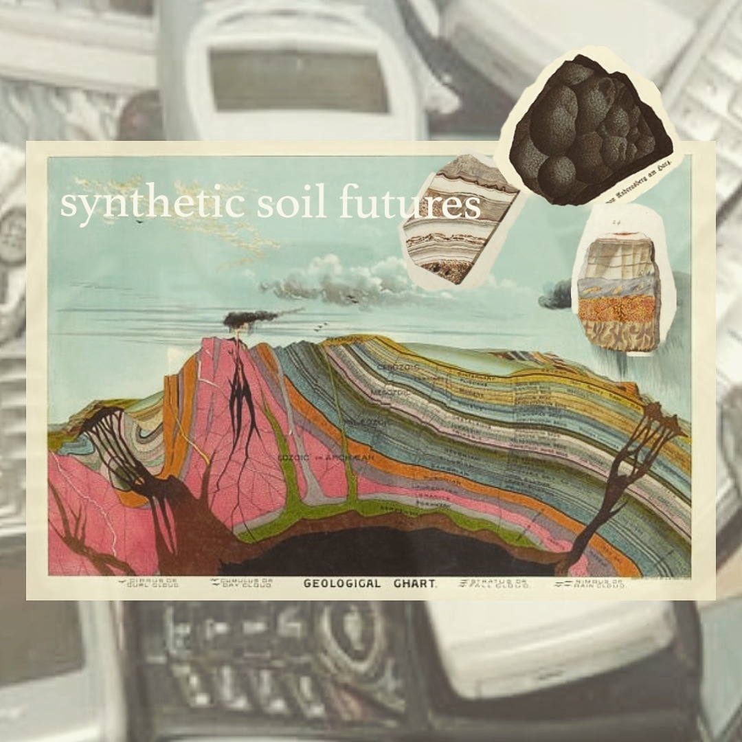 soil: the much-excavated, much-exploited site of the contemporary technological moment / burial ground of electronic waste / where a ‘new geological layer of technological rubbish’ is being laid / scattered with ‘dead media’ / ‘zombie media’ (Parikka, A Geology of Media)