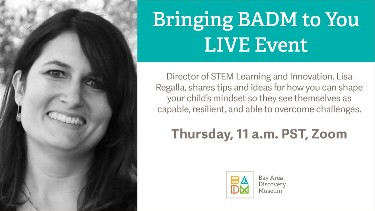 Join us for a Live Bringing BADM to You event at 11 a.m. PST today! #ChildrensMuseumatHome #MuseumAtHome
