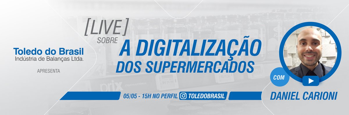 toledodobrasil's tweet photo. Na próxima terça feira, dia 5, faremos uma Live sobre a digitalização dos supermercados.
Será uma ótima oportunidade de conhecer tecnologias e processos que agilizam o dia a dia do supermercado.
Será às 15h, no Instagram da Toledo do Brasil: @toledobrasil https://t.co/ZVk9OfxAPe