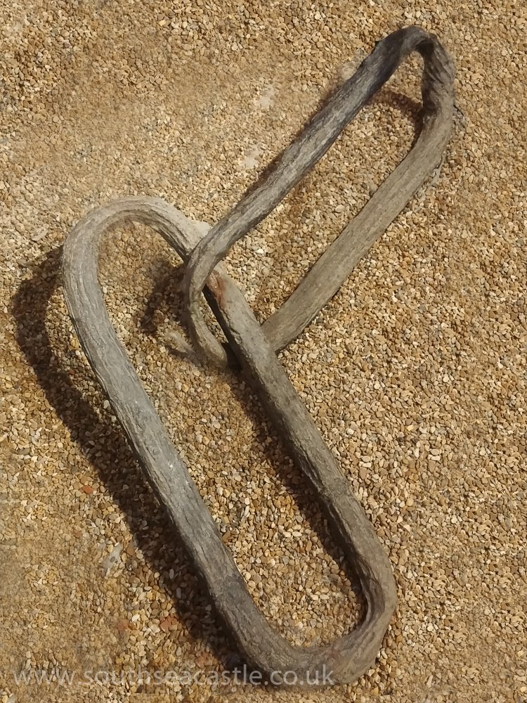 This is on display at Southsea Castle. Does anyone know what it is, and where in Portsmouth it was used? #chains #portsmouth