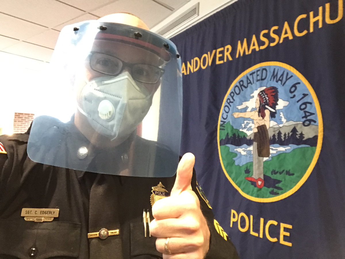 AndoverMassPD's tweet photo. Special thanks to Laura and crew @FraenCorpInc for the donation of facemasks for our police and fire departments! #PPE #AndoverMA https://t.co/wvpKmGQFkd