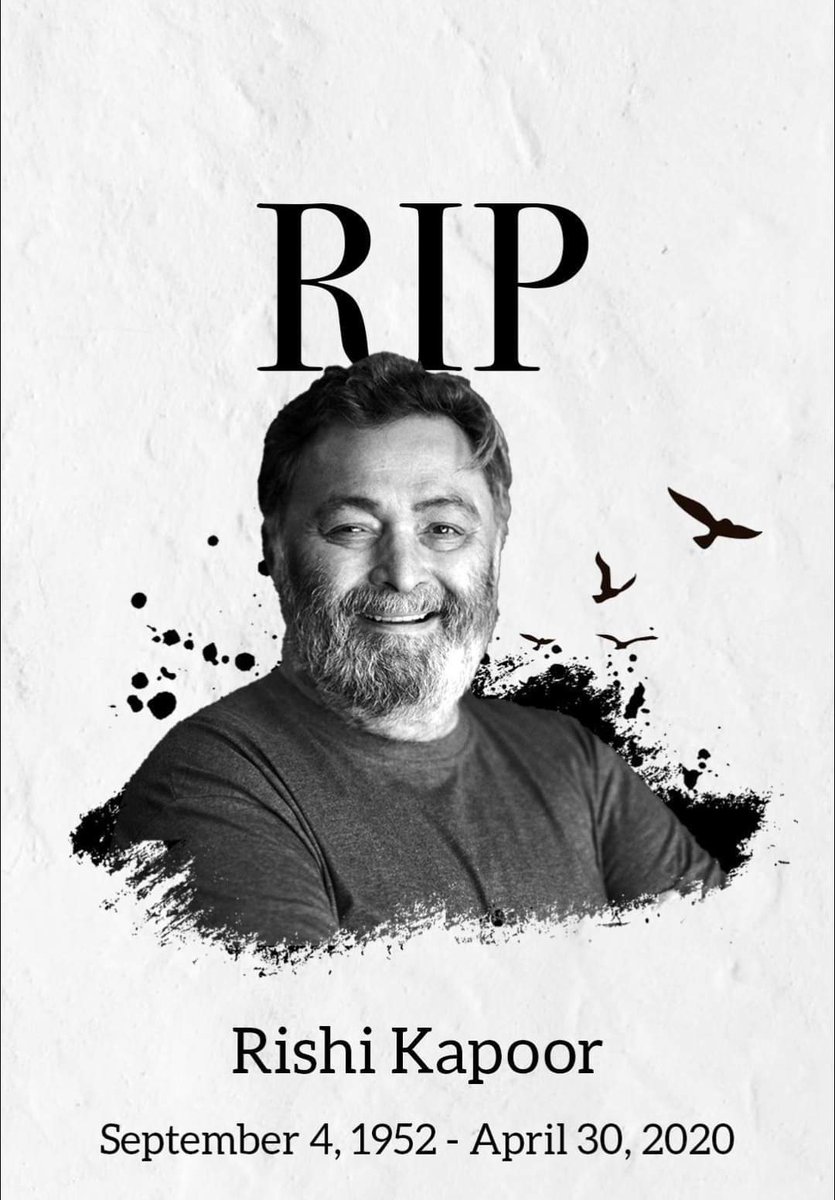 Truly heart breaking ! I pray the death year 2020 passes by in a Jiffy. RIP Rishi kapoor ji . #RishiKapoorji  #RIPLegend #riplegends #RipRishiSir