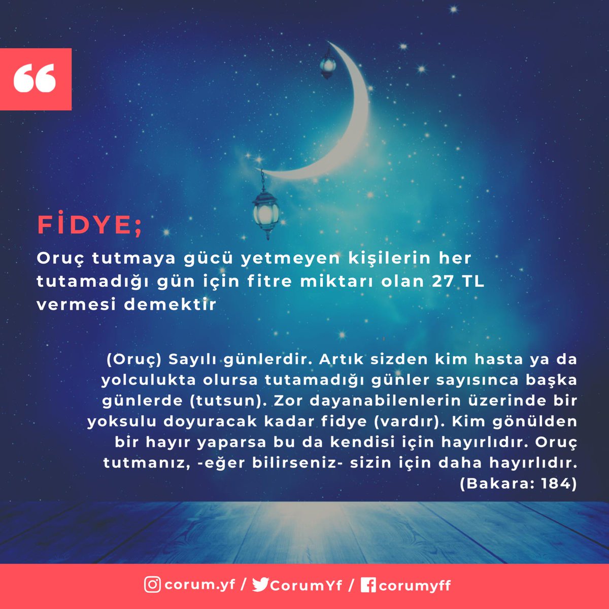 CorumYf's tweet photo. Ramazan Şerif'i vesile bilip, bilgilerimizi tazeleyelim, usulünce yerine getirmeye gayret edelim inşAllah 🍀😊
#Ramazan #OrucVakti #zekat #Fitre #Sadaka #Twitter #Instagram #EvdeKal #HAYIRLIRAMAZANLAR https://t.co/jBgXHif1ja