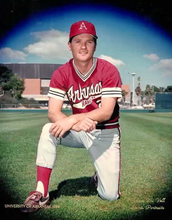 SECbaseball's tweet photo. Dave Van Horn, Arkansas โ82, Arkansas (HC) โ03 - Present
#SECLegends #ThrowbackThursday https://t.co/EDMfke2kHw