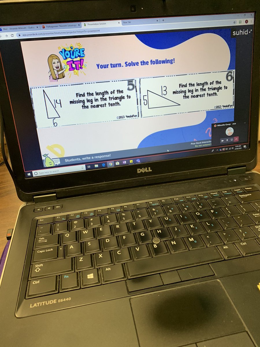 arwilmoth's tweet photo. 👩🏼💻Taught a @PearDeck Math lesson today with a small group while the others stayed in a call w/Mrs. Synan. #teamworkmakesthedreamwork #enrichment #OnslowAIG #studentcomments❤️ @SBMSPIRATES https://t.co/KNxwgNdQjk
