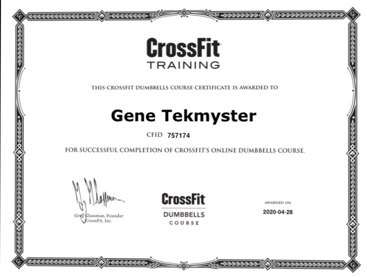 GTekmyster's tweet photo. Excited to start my #crossfittraining journey with the #dumbbells course. Working on learning #functionalfitness to help patients #movebetter  #exerciseismedicine #crossfit #fitness #crossfitprogramming #crossfitscaling   course and eventually the #cfl1 #cfl1trainer to come 💪🏼🏋🏻 https://t.co/ctLkuqu1bt
