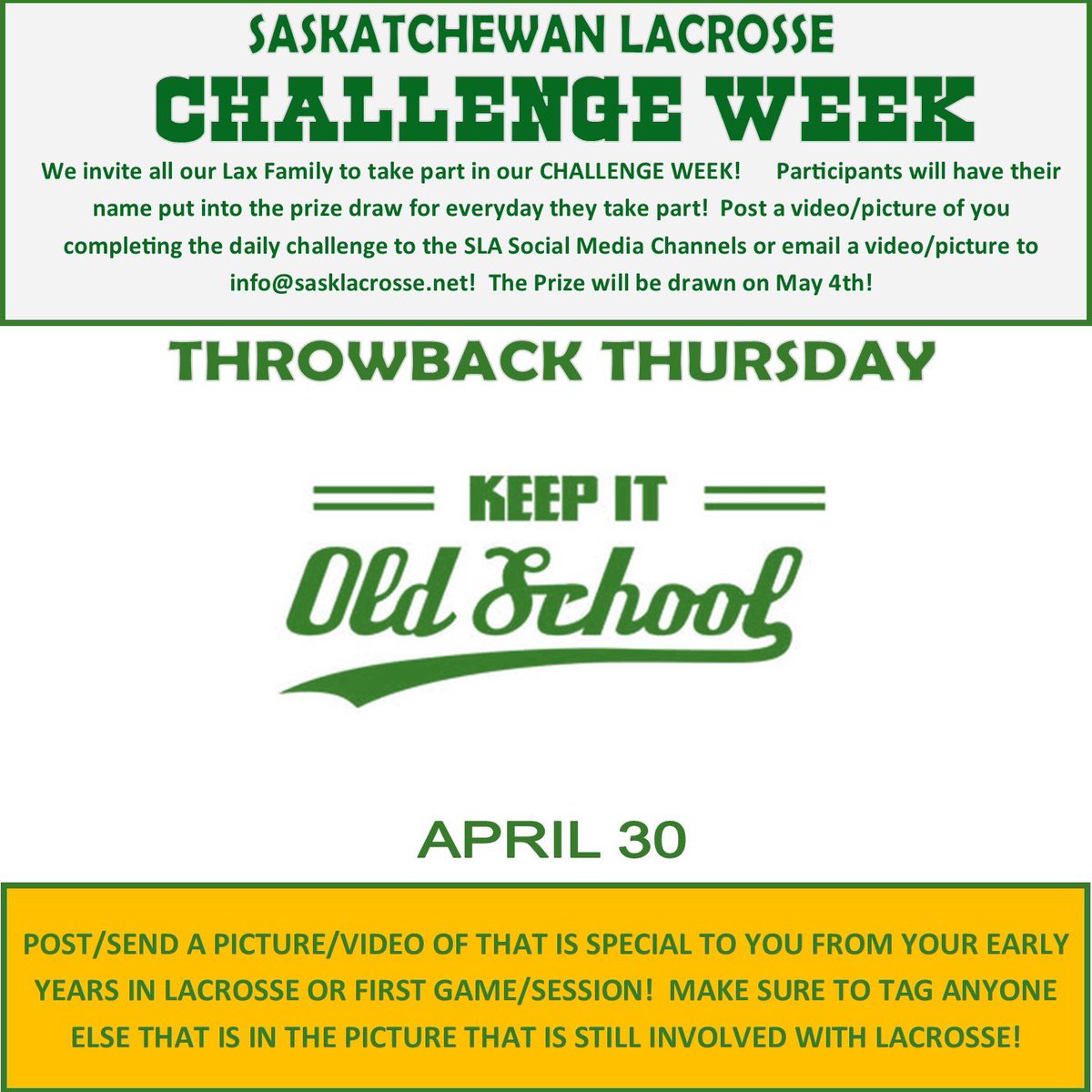 SaskLacrosse's tweet photo. Throw it back so we can celebrate how Lacrosse has grown over the years and see where everyone started! Don't forget to tag anyone else in the picture/video that is still involved in Lacrosse! #TBT #MemoryLane #ChallengeWeek #KeepingBusyTogether #LaxFamily #SaskLacrosse https://t.co/LIniRJBbvq
