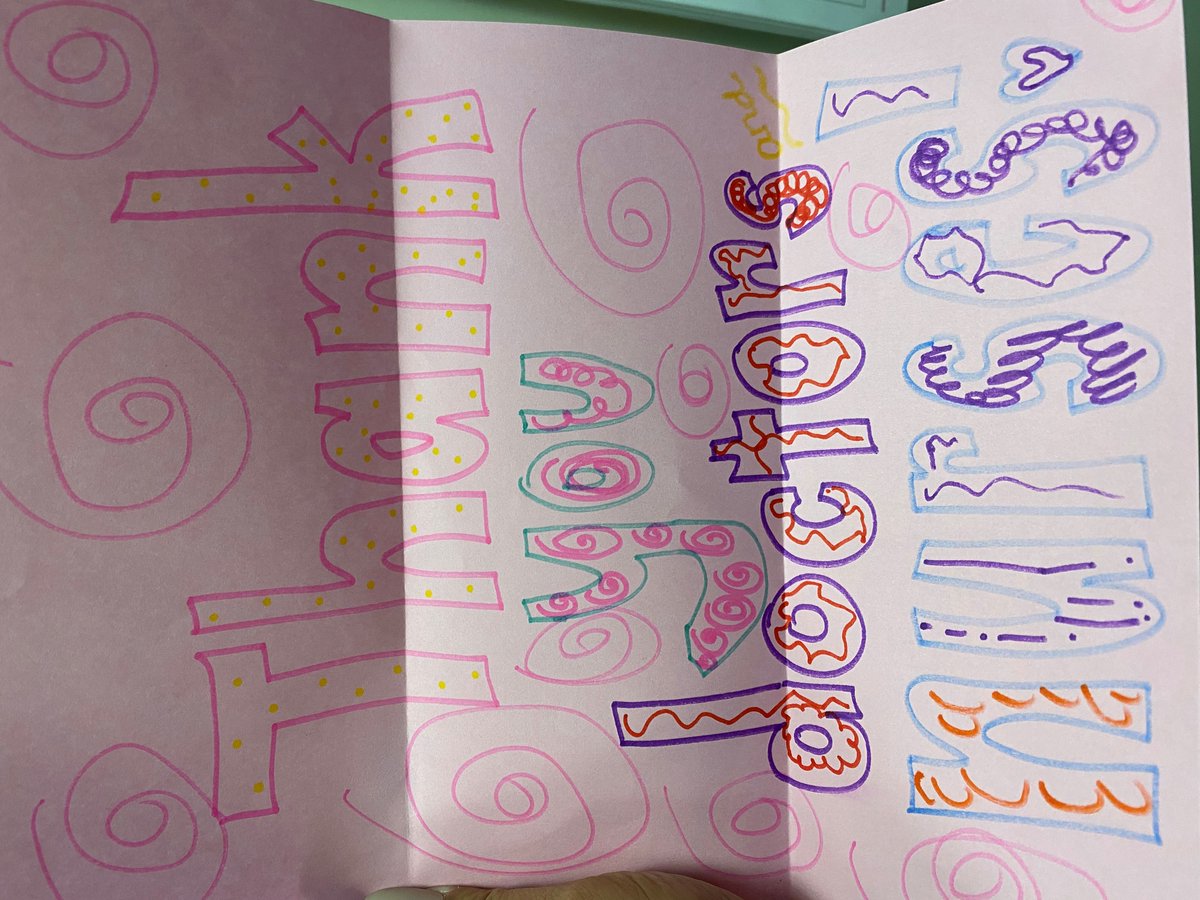 A beautiful thank you note we received all the way from Omaha, Nebraska! Thank you for thinking of us!