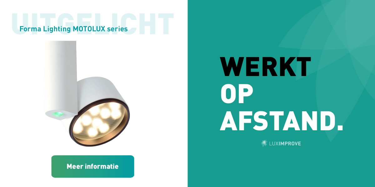 LuxImprove's tweet photo. Slimme aansturing is inmiddels de standaard. Forma Lighting gaat nog een stap verder. Met de MOTOLUX is het ook mogelijk om op afstand de positie van de lichtbundel te bedienen met slechts één druk op de knop. | https://t.co/gWgTIeS4Wt

#licht #doet #verwonderen #luximprove https://t.co/m8NETi5iRI